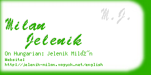 milan jelenik business card